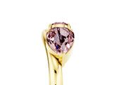 Yellow gold Two-Stone Pear Morganite Bypass Ring with Prong Setting_11