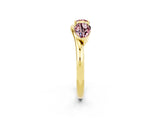Yellow gold Two-Stone Pear Morganite Bypass Ring with Prong Setting_8