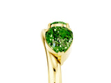Yellow gold Two-Stone Pear Peridot Bypass Ring with Prong Setting_11
