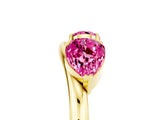 Yellow gold Two-Stone Pear Pink Sapphire Bypass Ring with Prong Setting_23