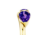 Yellow gold Two-Stone Pear Tanzanite Bypass Ring with Prong Setting_11
