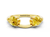 Yellow gold Two-Stone Pear Yellow Sapphire Bypass Ring with Prong Setting_18