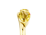 Yellow gold Two-Stone Pear Yellow Sapphire Bypass Ring with Prong Setting_23