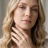 Yellow gold U-Shaped Pavé Round Diamond Contour Band_17