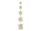 Yellow gold Vertical Bar Pendant with Round Brilliant Diamonds in Prong Setting_6