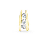Yellow gold Vertical Channel Set Round Diamond Pendant_16