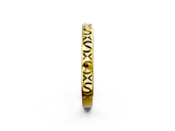 Yellow gold Vintage Engraved Milgrain Band