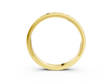 Yellow gold Vintage Engraved Milgrain Band