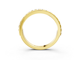 Yellow gold White Gold Ribbed Eternity Band_24