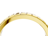 Yellow gold White Gold Ribbed Eternity Band_25