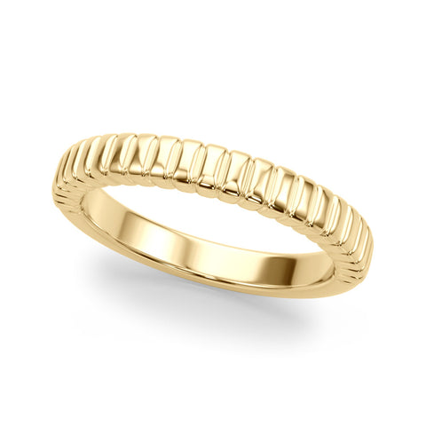Yellow gold White Gold Ribbed Eternity Band