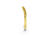 Yellow gold Yellow Sapphire Pavé Curved Wedding Band_20