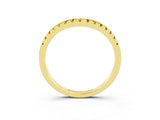 Yellow gold Yellow Sapphire Pavé Curved Wedding Band_21