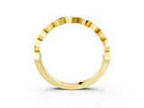 Yellow gold Zigzag Chevron Band with No Stone_43