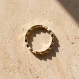 Yellow gold Zigzag Chevron Band with No Stone_65