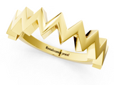 Yellow gold Zigzag Chevron Band_24