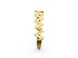 Yellow gold Zigzag Chevron Band_25