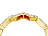 Yellow gold Zigzag Diamond Pave Round Eternity Band with Prong Setting_27