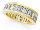 Yellow gold baguette cut diamond eternity band with channel set_22