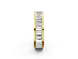 Yellow gold baguette cut diamond eternity band with channel set_23