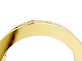 Yellow gold baguette cut diamond eternity band with channel set_25