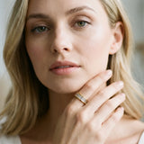 14K Yellow Gold baguette eternity band with channel set