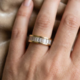14K Yellow Gold baguette eternity band with channel set