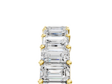 Yellow gold emerald cut diamond half eternity band with shared prong setting_22