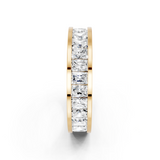 Yellow gold radiant cut diamond eternity band with channel set_1
