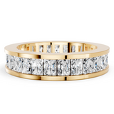 Yellow gold radiant cut diamond eternity band with channel set_8