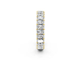 Yellow gold radiant cut diamond eternity band with shared prong setting_957