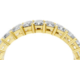 Yellow gold radiant cut diamond eternity band with shared prong setting_959