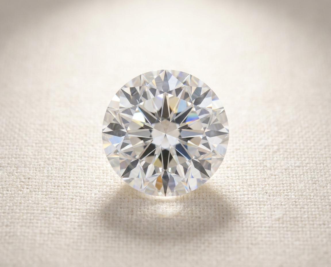 Lab-grown diamond close-up