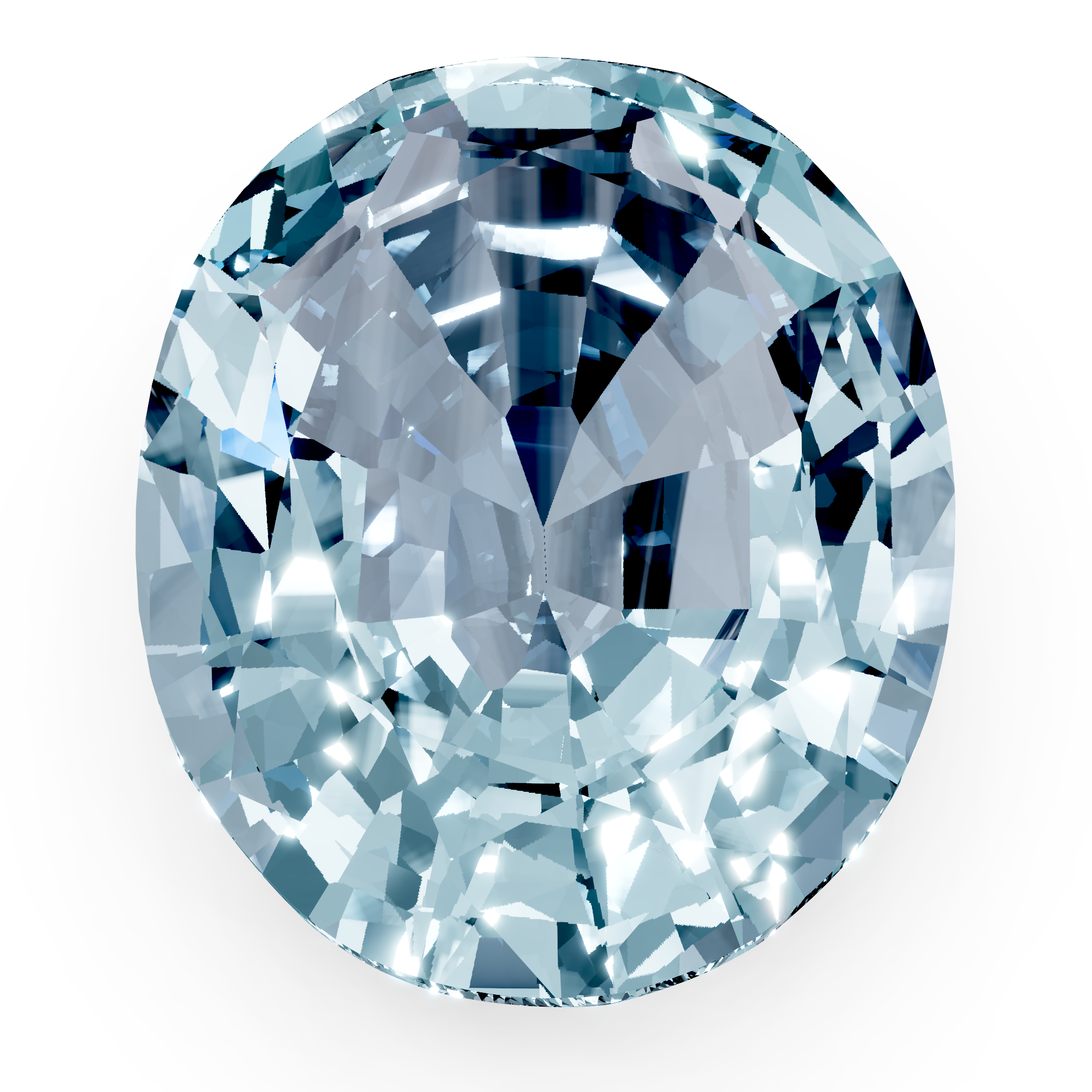 Aquamarine oval