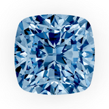 Blue Cushion diamond