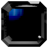Black Asscher diamond