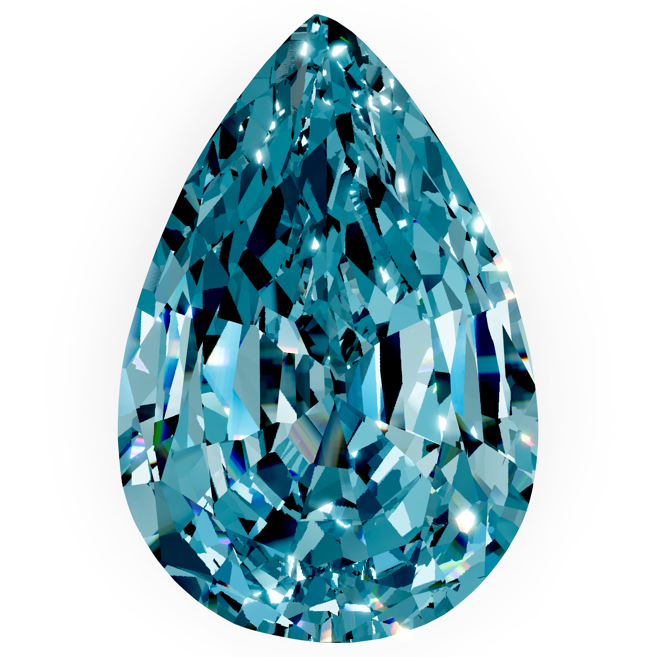 Blue Topaz pear