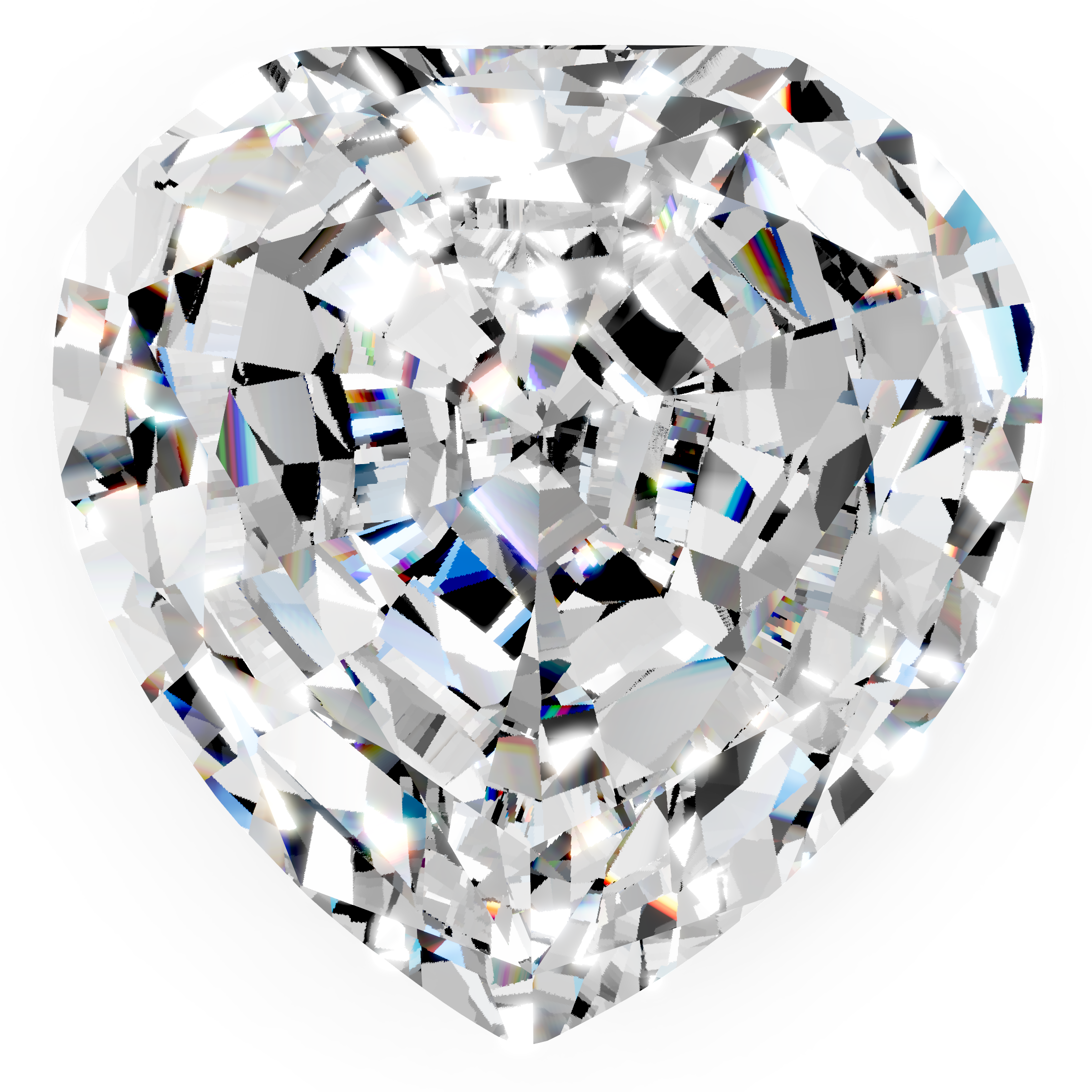 Moissanite heart