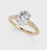 Yellow gold Oval Cut Channel Set Solitaire Engagement Ring with Four-Prong Setting_106