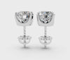 White gold Round Brilliant Diamond Stud Earrings 3