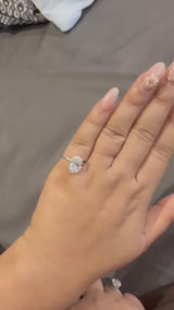 14K Yellow Gold 2.06 Carat E VS1 Oval Solitaire Engagement Ring with Cathedral Band and Four-Prong Setting