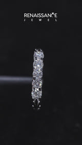 Silver Five-Stone Round Diamond Prong-Set Band
