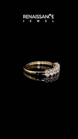 Yellow gold Oval Diamond Shared Prong Eternity Band