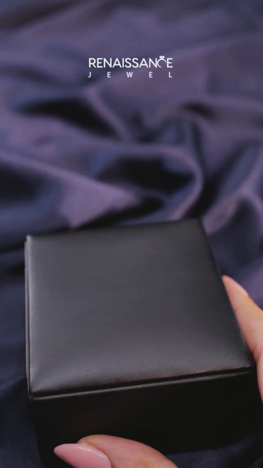 White gold Princess Diamond Pavé Band Solitaire with Four-Prong Setting 3