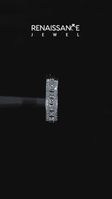 White gold Channel-Set Princess Cut Diamond Pavé Band
