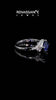 White gold Cushion Cut Tanzanite Ring with Side Stones and Four-Prong Setting_15
