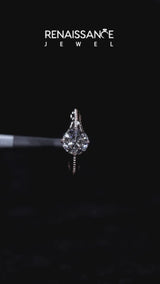 Rose gold Radiant Solitaire Beaded Band Six-Prong Setting