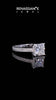 White gold Princess Cut Milgrain Channel Set Engagement Ring with Solitaire Prong Setting_21