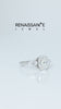 Silver Oval Cut Moissanite Three-Stone Ring with Pear  Side Stones and Prong Setting_13