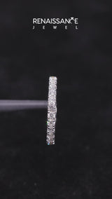 White gold Round Cut Diamond Eternity Band with Shared Prong Setting